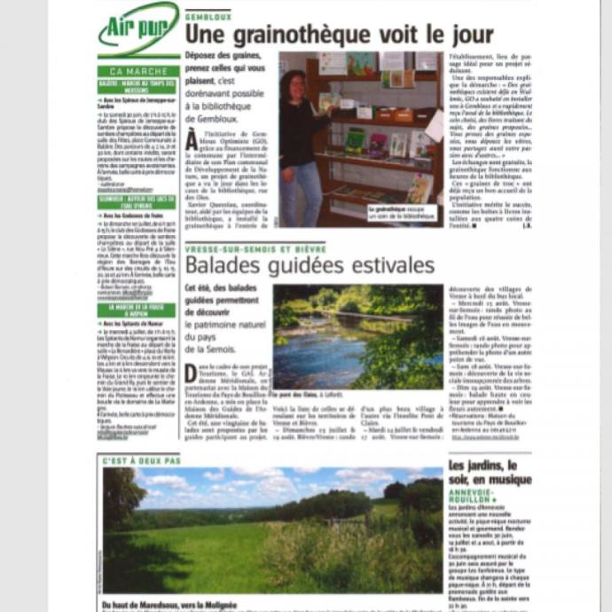 Les balades estivales de la Maison des Guides - Revue de presse GAL Ardenne Meridionale