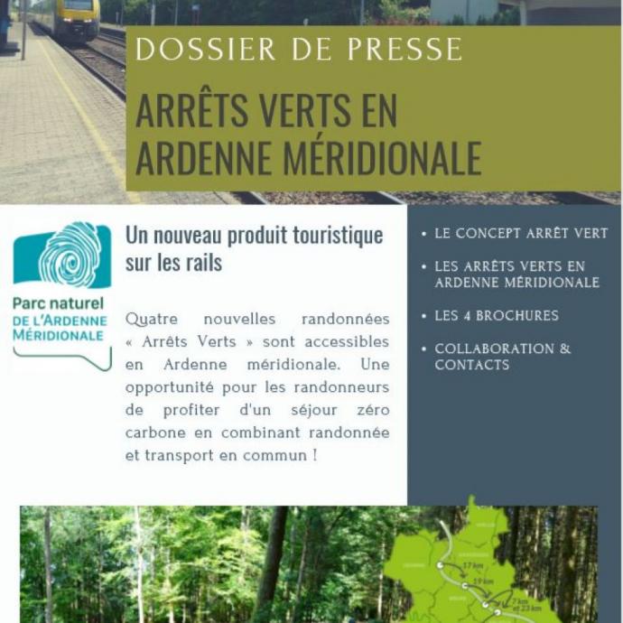 Dossier de presse : Arrêts Verts en Ardenne méridionale - Espace presse - GAL Ardenne Meridionale